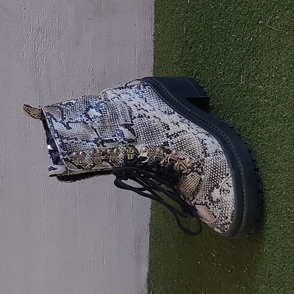Ego Chunky Heel Snake Pattern